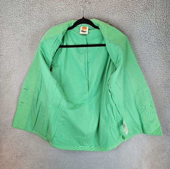 Farm Rio Womens Oversized Boyfriend Blazer Jacket Sz XXS Coat Bright Green - Picture 6 of 12